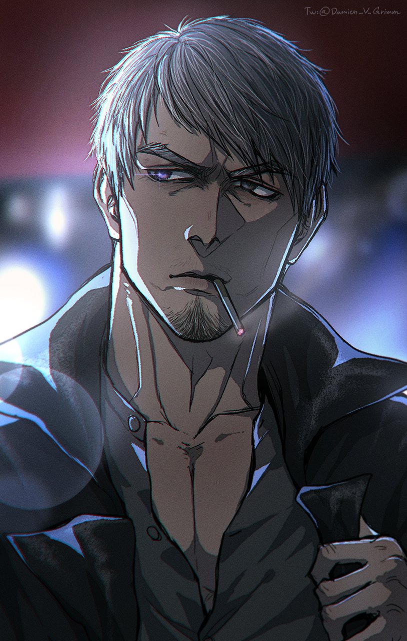 kiryu kazuma (ryuu ga gotoku and 1 more) drawn by damien_v_grimm