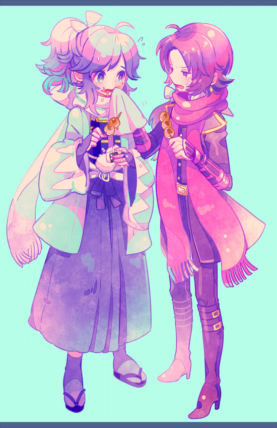 kashuu kiyomitsu and yamato-no-kami yasusada (touken ranbu) drawn by zippo_(3756c)