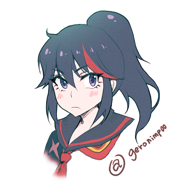 matoi ryuuko and senketsu (kill la kill) drawn by g.t