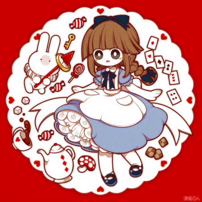 alice and wadanohara (alice's adventures in wonderland and 2 more) drawn by funamusea_(artist)