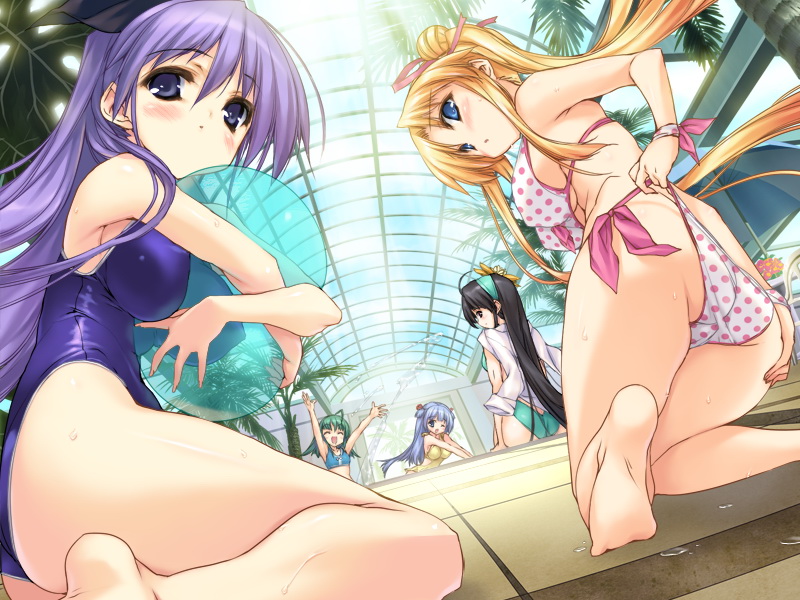 kirisaki kaede, rena fraulain, shiromiya shizuku, sakaki hekina, and ootori ageha (momoiro guardian) drawn by urotan