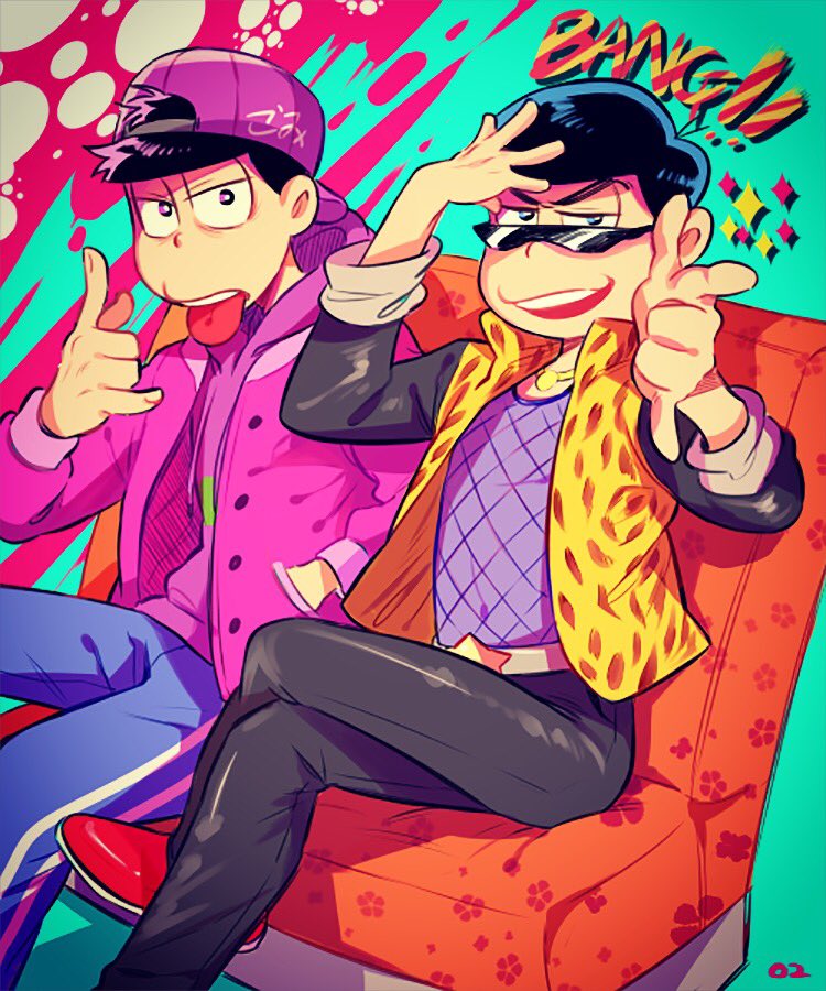 matsuno karamatsu and matsuno ichimatsu (osomatsu and 2 more) drawn by o2_(o2mm)