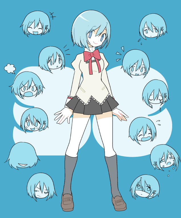 miki sayaka (mahou shoujo madoka magica) drawn by pokki_(sue_eus)