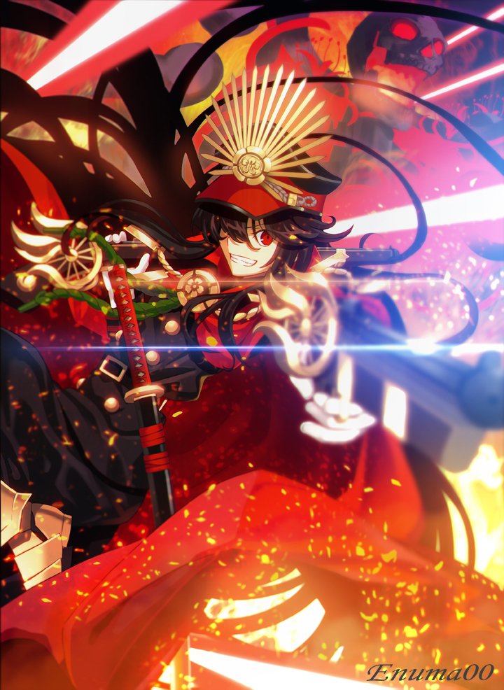 oda nobunaga (fate and 1 more) drawn by aora