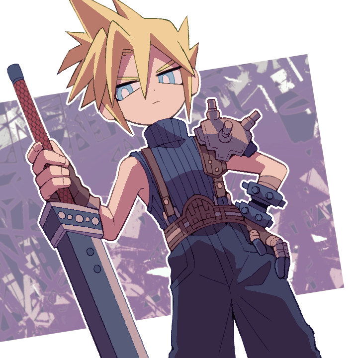 cloud strife (final fantasy and 1 more) drawn by minashirazu