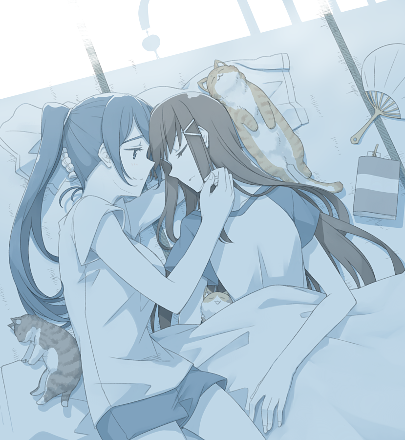 matsuura kanan and kurosawa dia (love live! and 1 more) drawn by sakuraba_yuuki