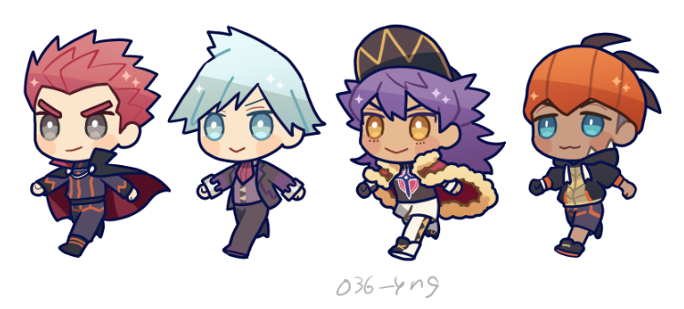 leon, raihan, steven stone, and lance (pokemon and 3 more) drawn by y_(036_yng)