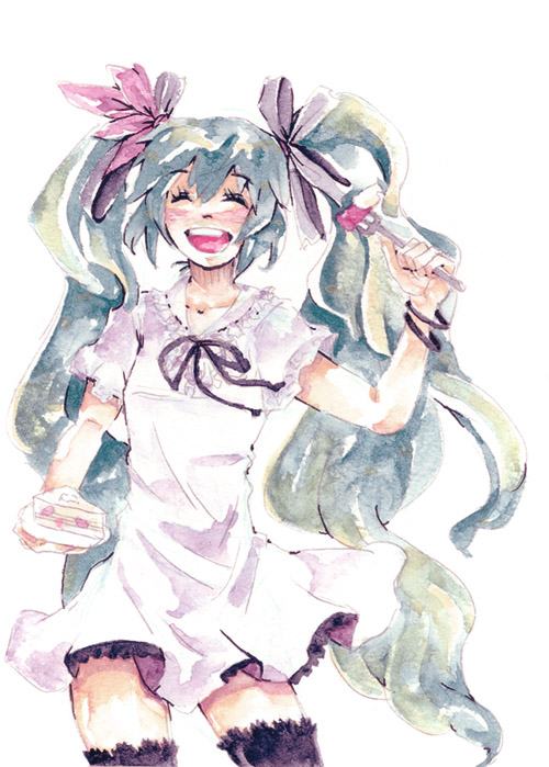 hatsune miku (vocaloid and 1 more) drawn by koike_(coikekke)