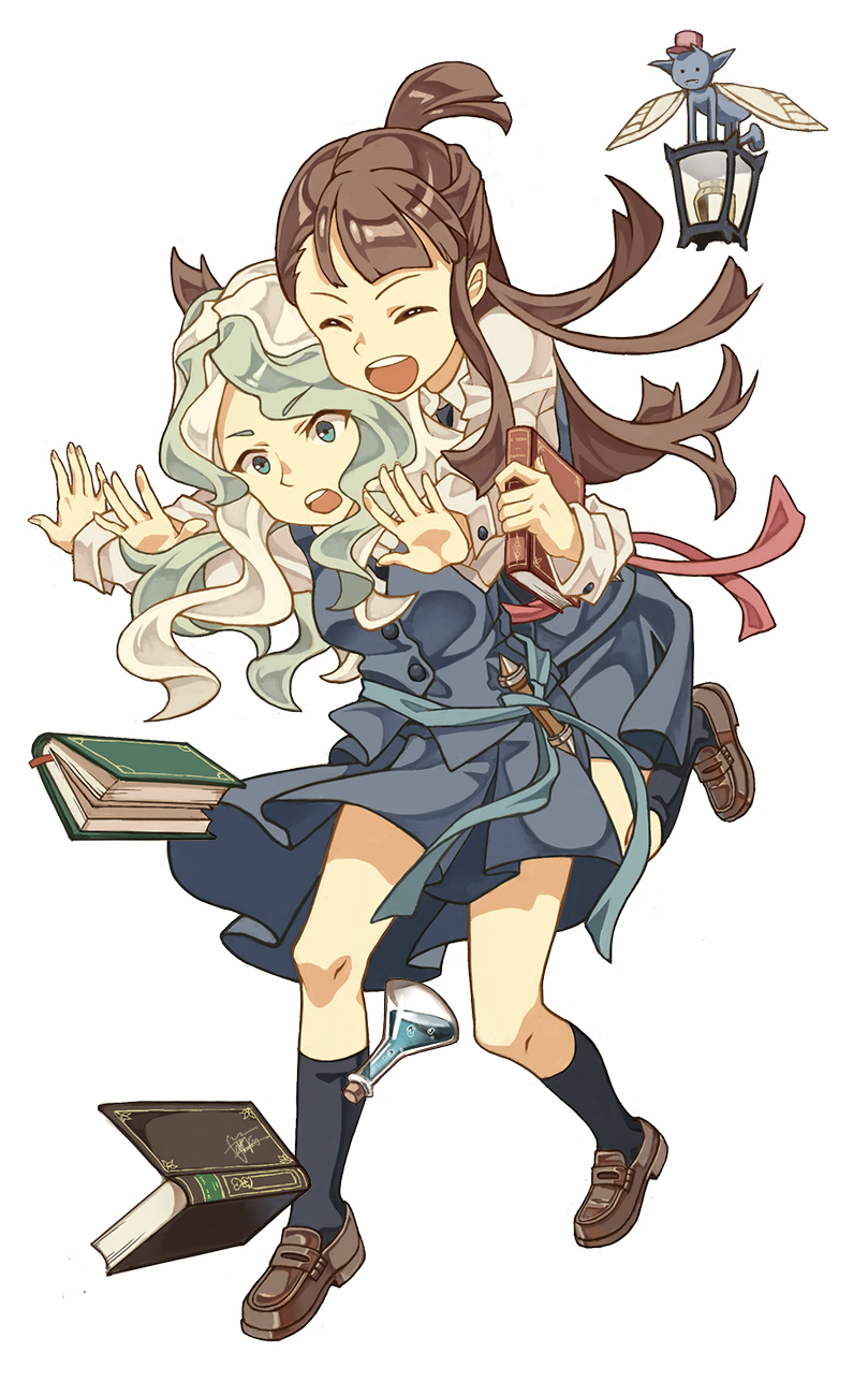 kagari atsuko and diana cavendish (little witch academia) drawn by cheese_kang