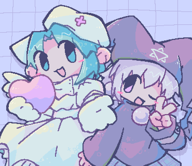 dejiko and mayura (di gi charat and 1 more) drawn by yuzuhamaru