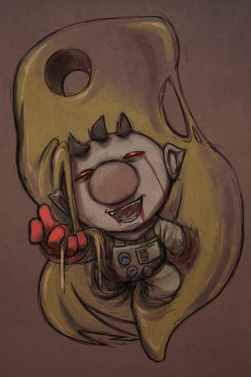olimar and plasm wraith (pikmin) drawn by naru_(wish_field)