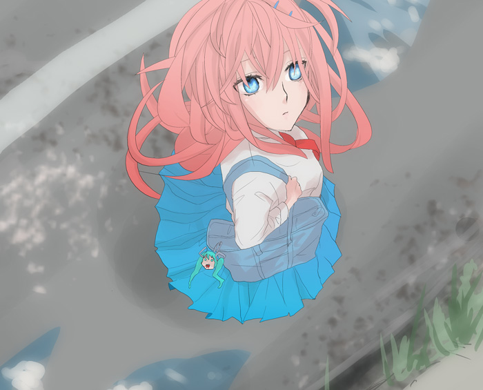 hatsune miku, megurine luka, and shiteyan'yo (vocaloid) drawn by tomberi