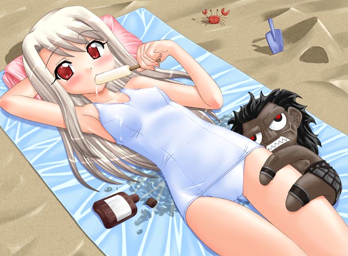 illyasviel von einzbern and heracles (fate and 1 more) drawn by hase_yu
