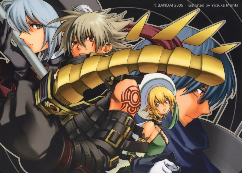 haseo, atoli, shino, and ovan (.hack// and 1 more) drawn by morita_yuzuka