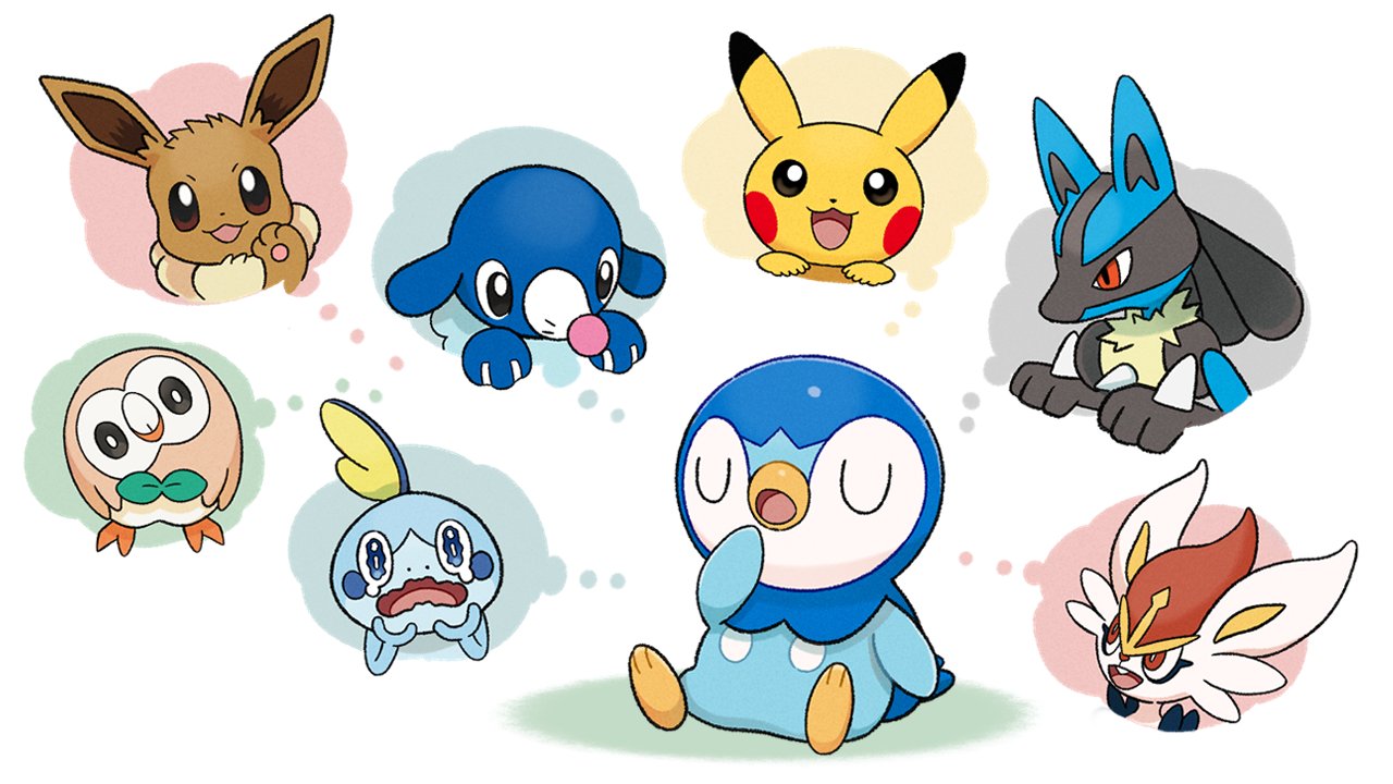 Kawaii Cute Fan Of Pikachu and Eevee Campaign Pocket Monsters Pokemon  Piplup Cos