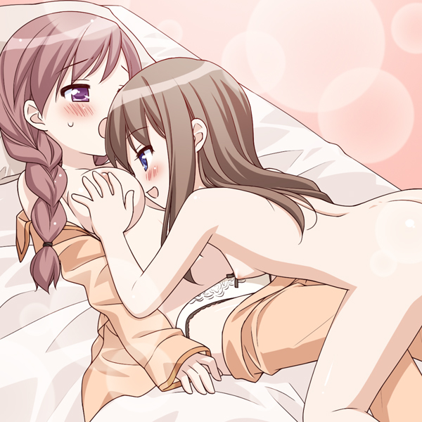 kitajima kaede and kitajima sara (sono hanabira ni kuchizuke wo) drawn by kani_biimu