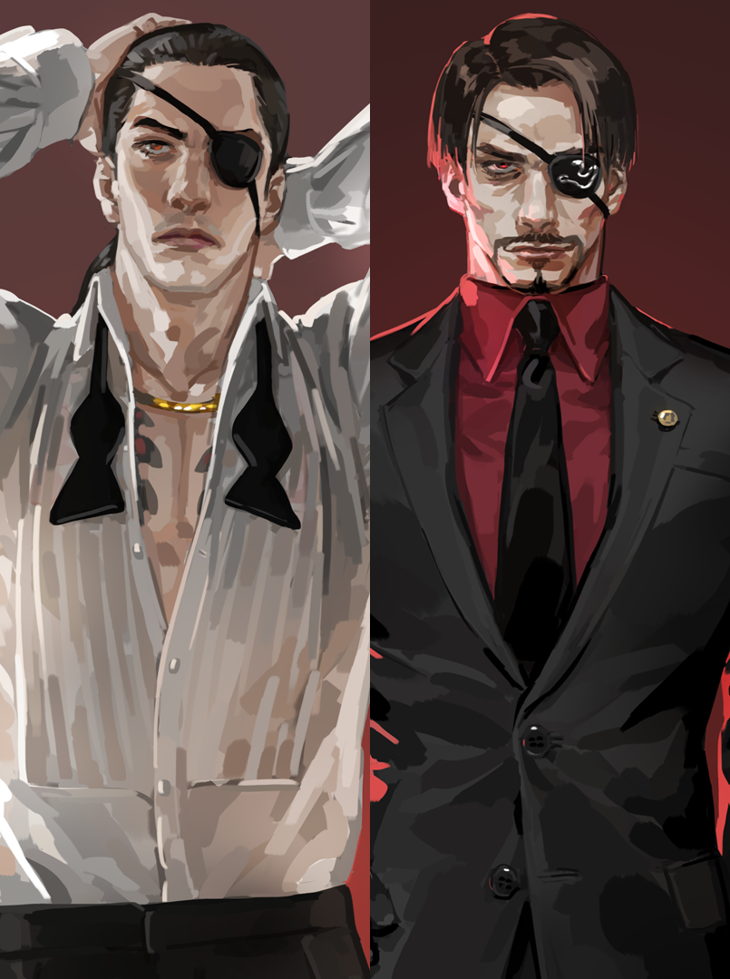 majima goro (ryuu ga gotoku and 2 more) drawn by jane_mere