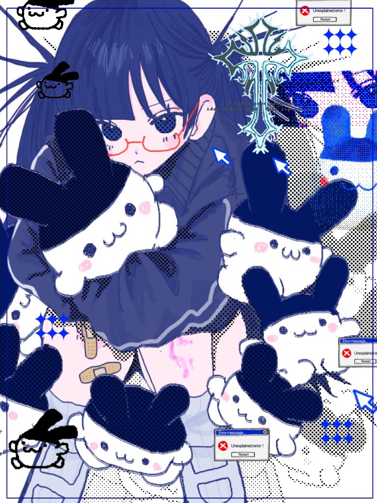 mimitchi (original and 2 more) drawn by maho_(_i_kill_girl_)