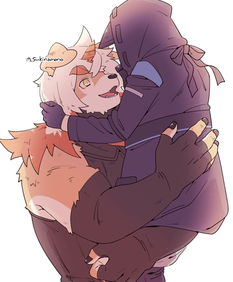doctor and hung (arknights) drawn by 19_sukinamono