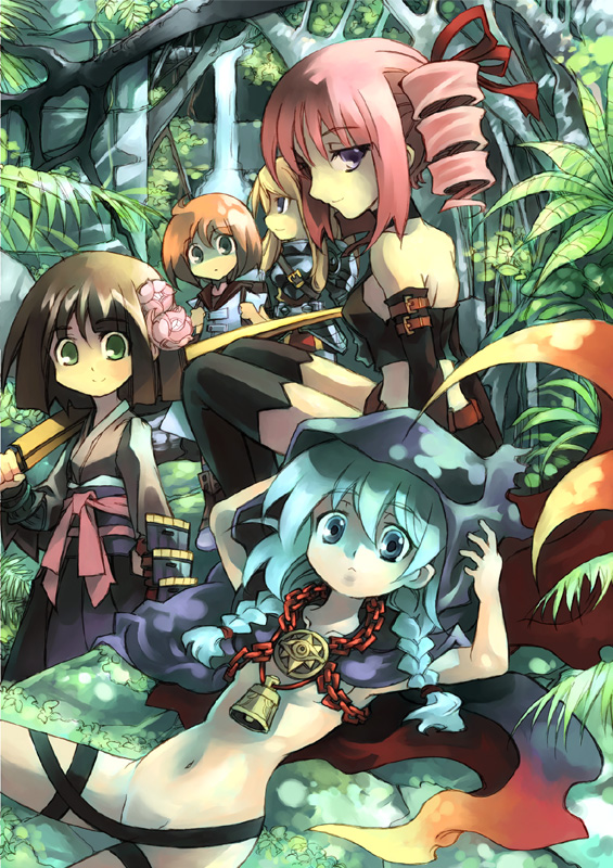 curse maker, bushidou, curse maker 2, paladin, medic, and 5 more (sekaiju no meikyuu and 1 more) drawn by kouno_hikaru
