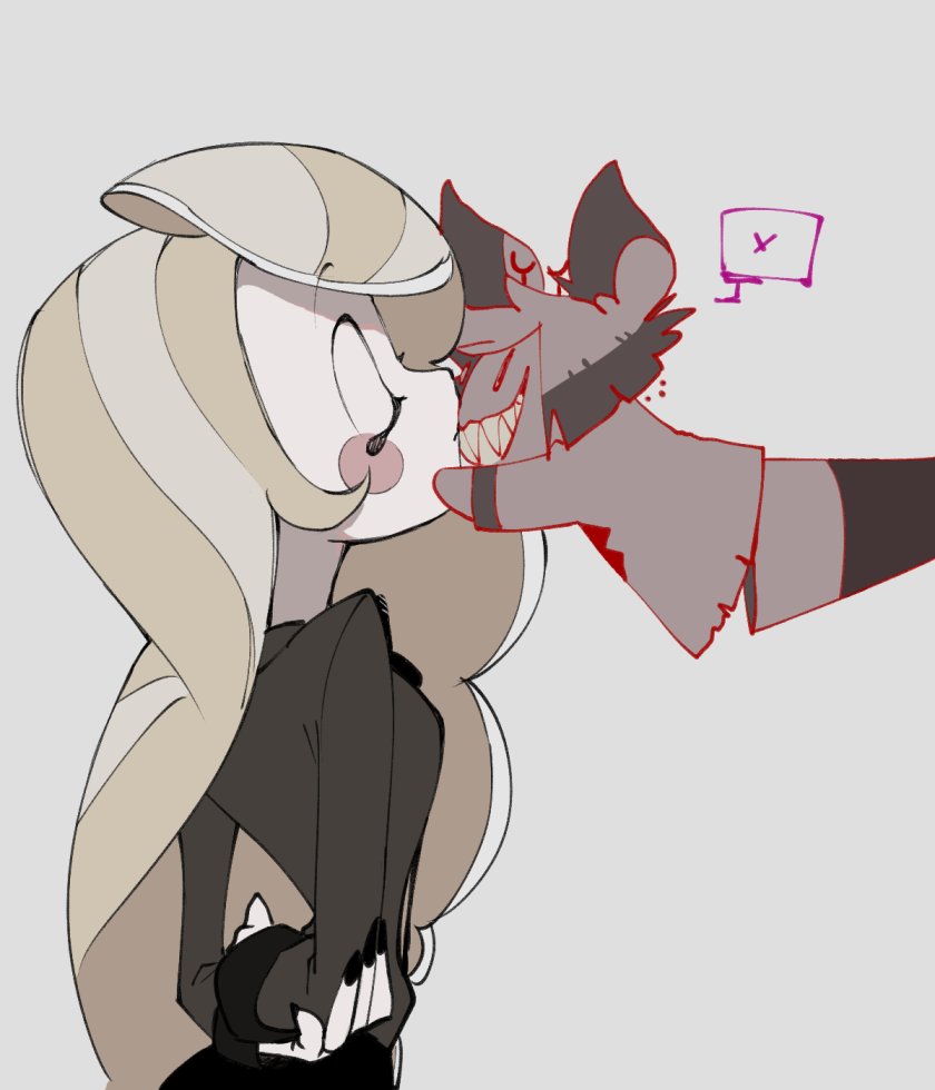 charlie morningstar and alastor (hazbin hotel) drawn by katahaba_05m
