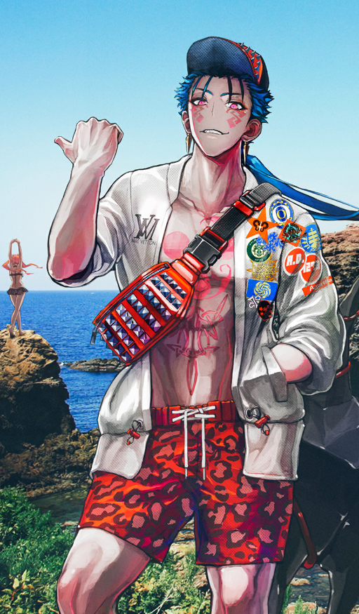 cu chulainn, medb, and cu chulainn alter (fate and 1 more) drawn by shimadoriru