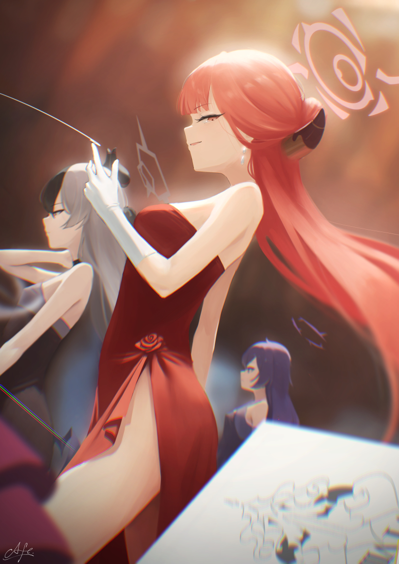 kayoko, aru, and haruka (blue archive) drawn by afe.