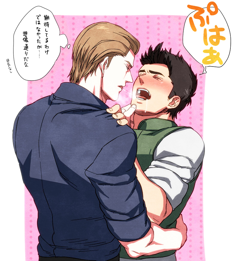 chris redfield and albert wesker (resident evil and 3 more) drawn by castella