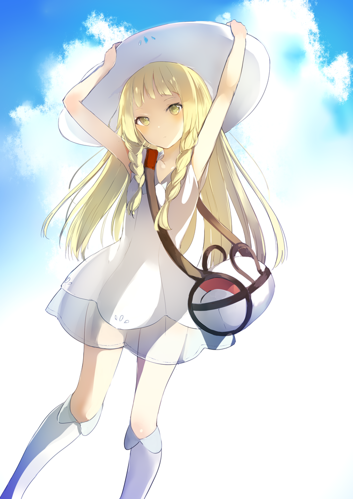 lillie (pokemon and 1 more) drawn by lpip