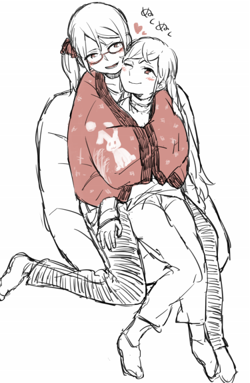 tsurugimine kiri and sonou tsukuyo (okujou no yurirei-san) drawn by chikiso