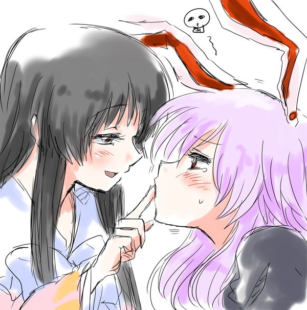 reisen udongein inaba and houraisan kaguya (touhou) drawn by unya