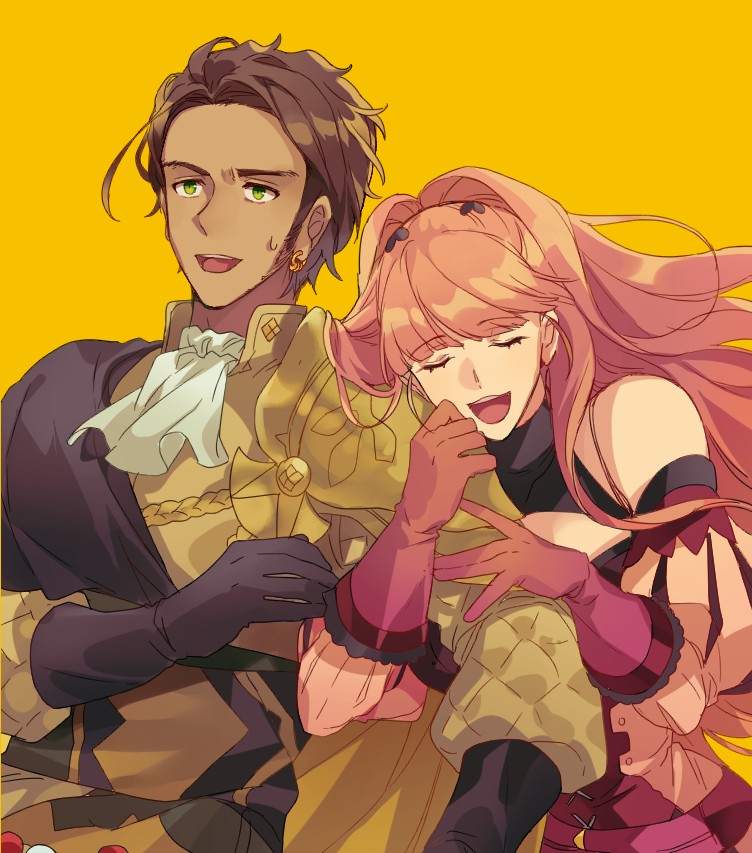 hilda valentine goneril and claude von riegan (fire emblem and 1 more) drawn by kkomcce