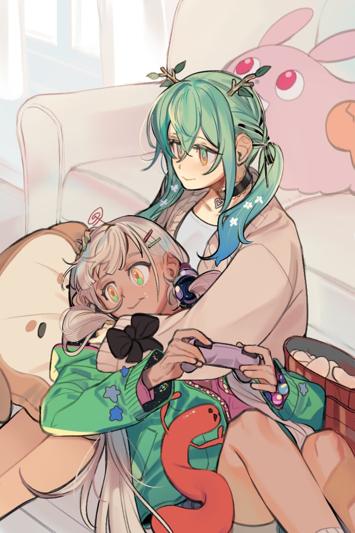 ceres fauna, tsukumo sana, yatagarasu, kaniko, usaslug, and 1 more (hololive and 1 more) drawn by eus_ing