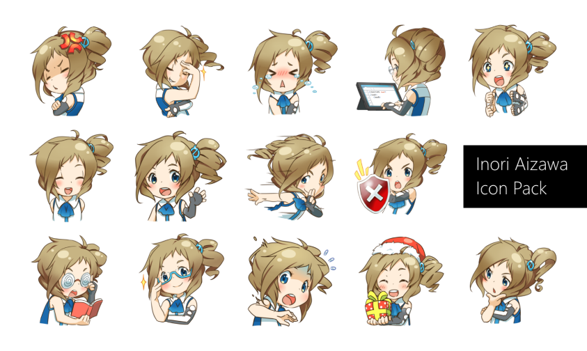 aizawa inori (internet explorer) drawn by collateral_damage_studios and waha_(artist)
