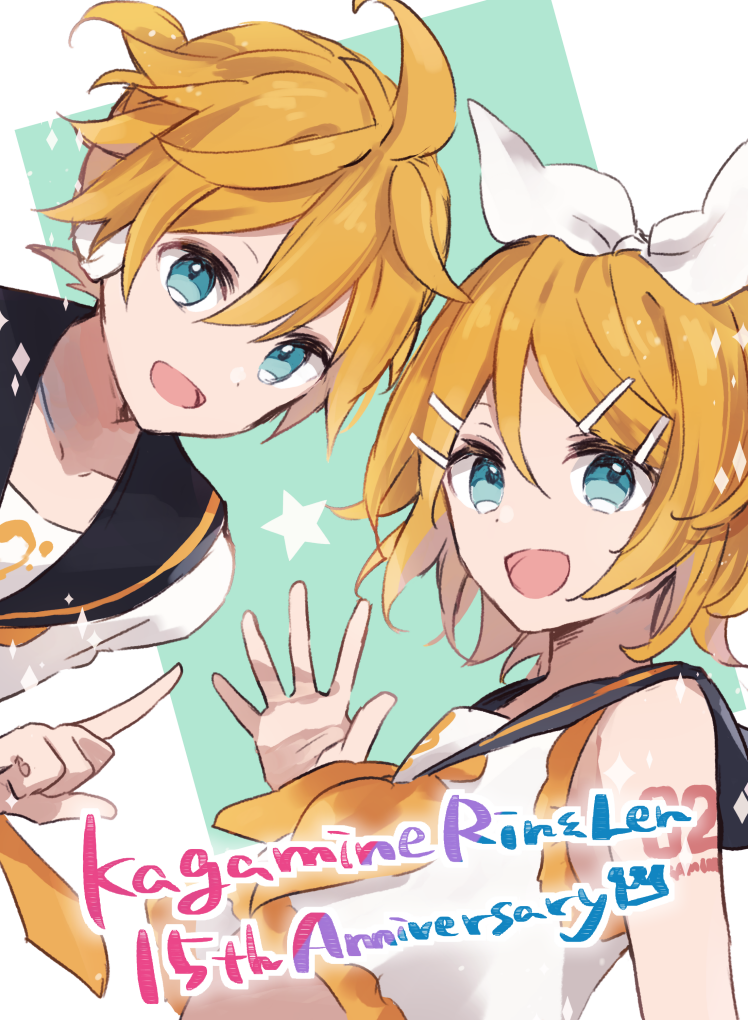 kagamine rin and kagamine len (vocaloid) drawn by utaori