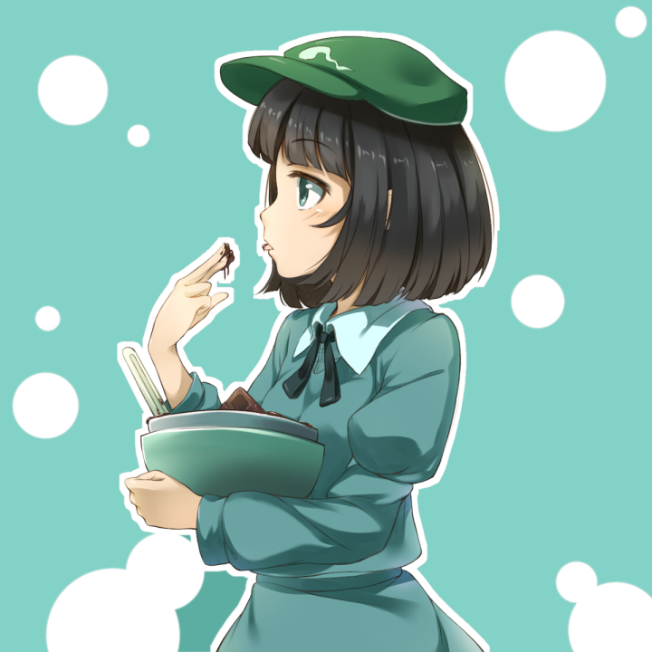 kappa mob and dark haired kappa (touhou) drawn by piyodesu