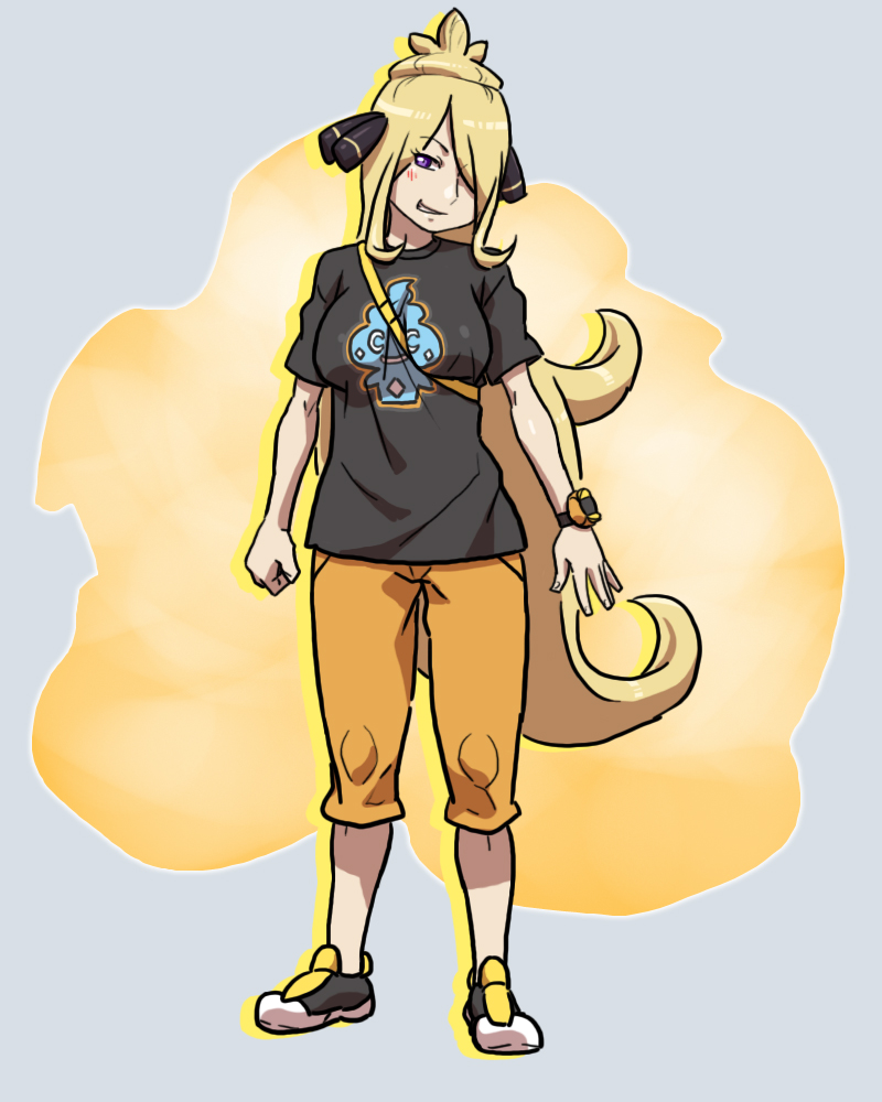 cynthia and tierno (pokemon and 1 more) drawn by habatakuhituji