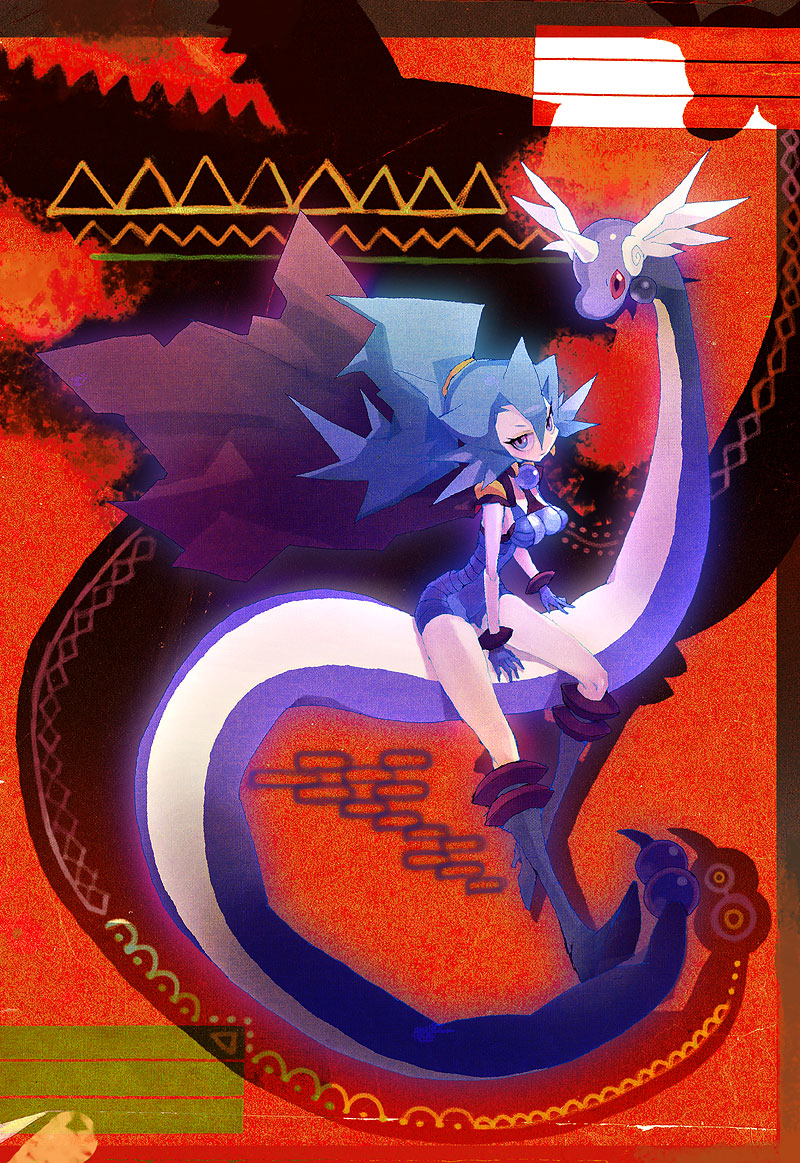 dragonair and clair (pokemon and 1 more) drawn by kantarou_(8kan)