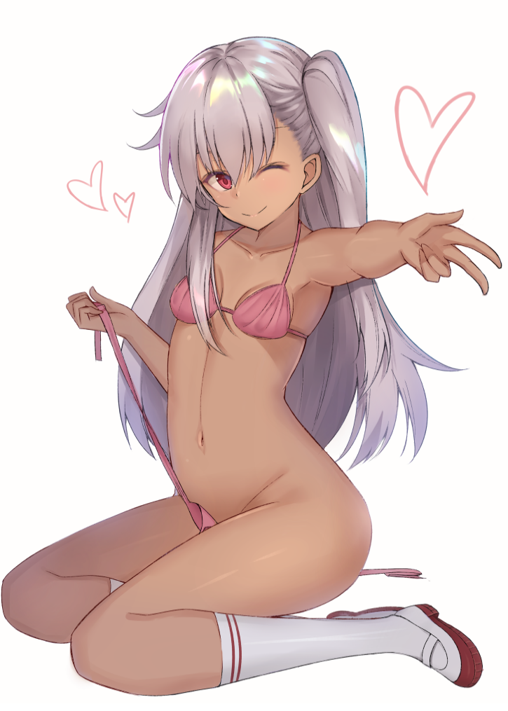 chloe von einzbern (fate and 1 more) drawn by kanikou