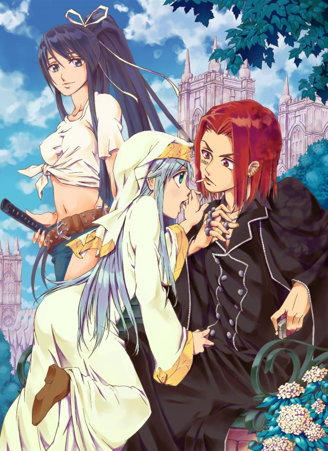 index, kanzaki kaori, and stiyl magnus (toaru majutsu no index and 1 more) drawn by inomata_mamoru