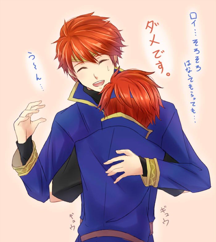 roy and eliwood (fire emblem and 3 more) drawn by taiga_kazame