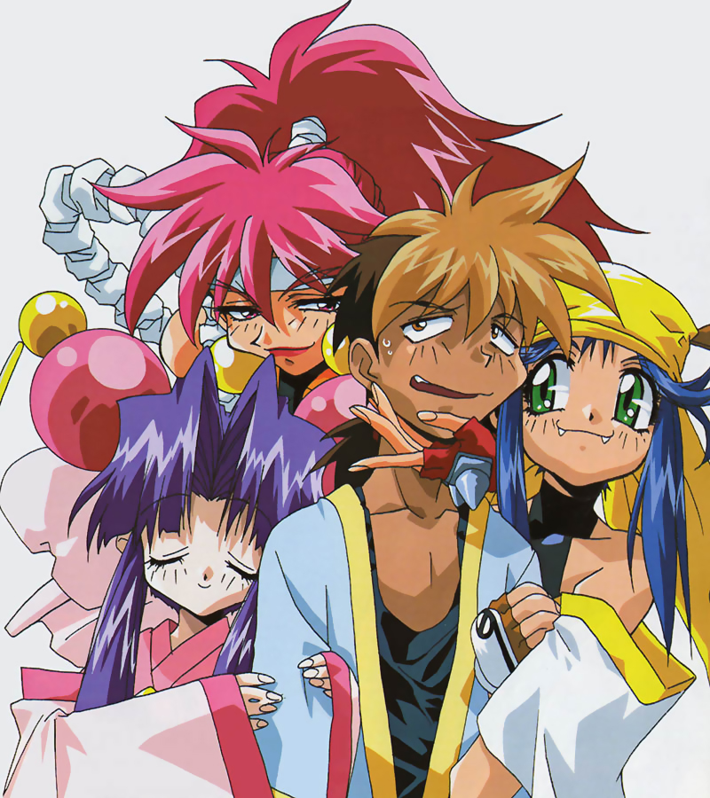 lime, cherry, bloodberry, and mamiya otaru (saber marionette j) drawn by kotobuki_tsukasa