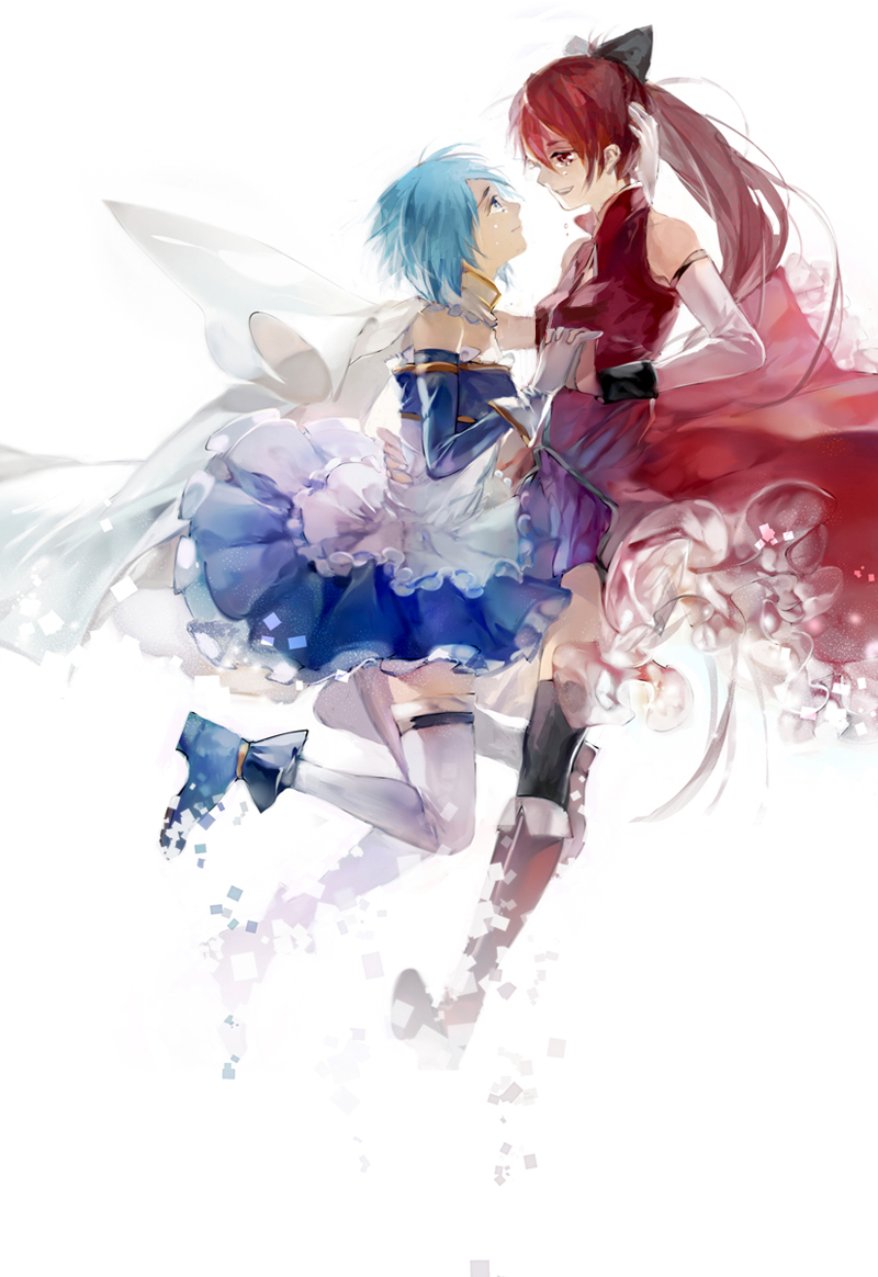 miki sayaka and sakura kyoko (mahou shoujo madoka magica) drawn by biiji