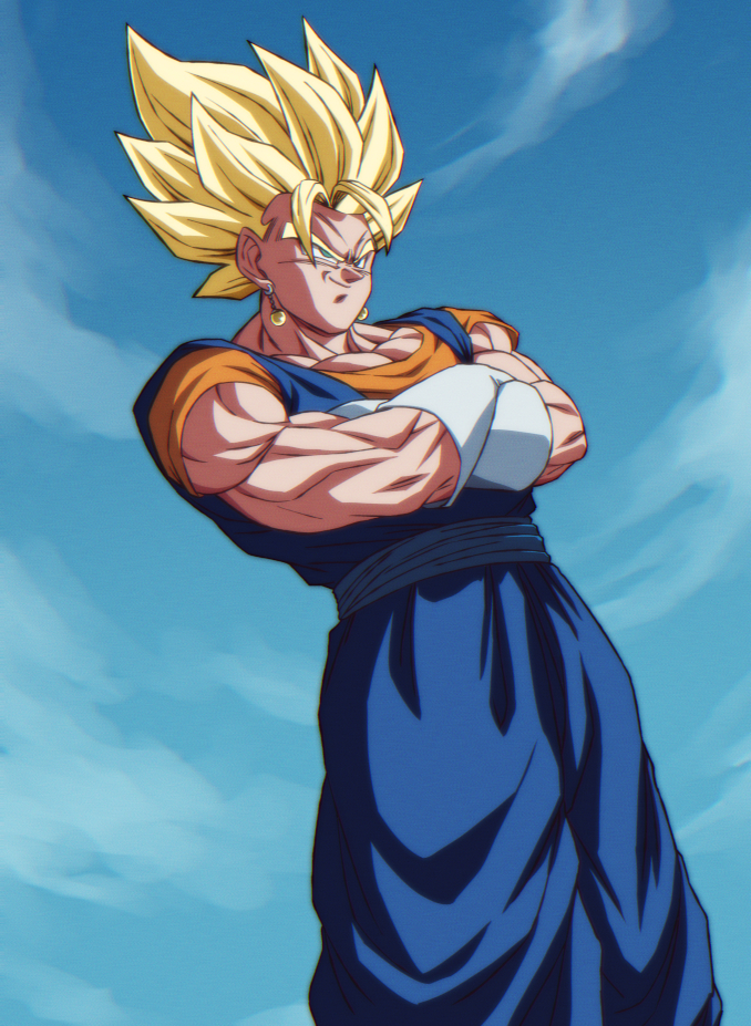 vegetto (dragon ball and 1 more) drawn by rom_(20)