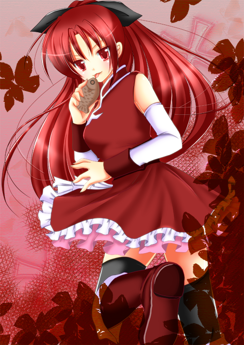 sakura kyoko (mahou shoujo madoka magica) drawn by iname