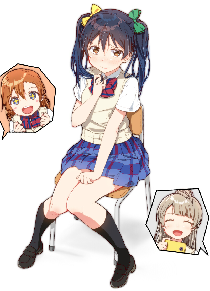 sonoda umi, minami kotori, and kosaka honoka (love live! and 1 more) drawn by skull573