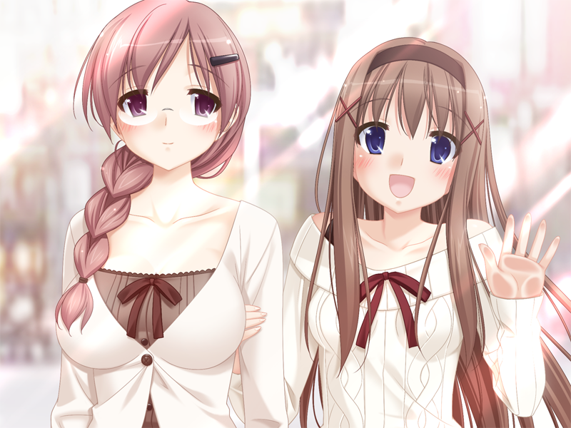 kitajima kaede and kitajima sara (sono hanabira ni kuchizuke wo) drawn by kani_biimu