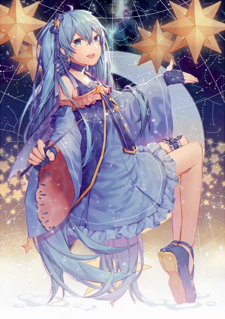 hatsune miku and yuki miku (vocaloid) drawn by wenz
