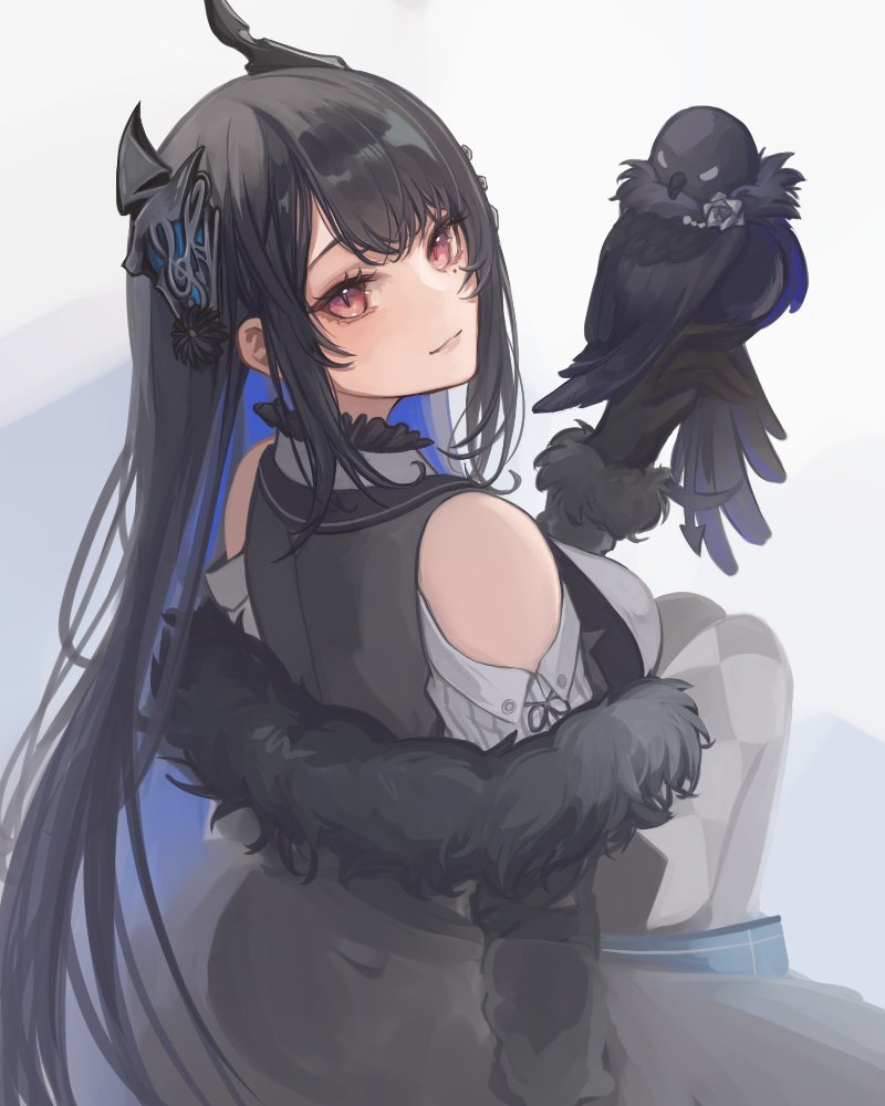 nerissa ravencroft and shadow (hololive and 1 more) drawn by shou3_2