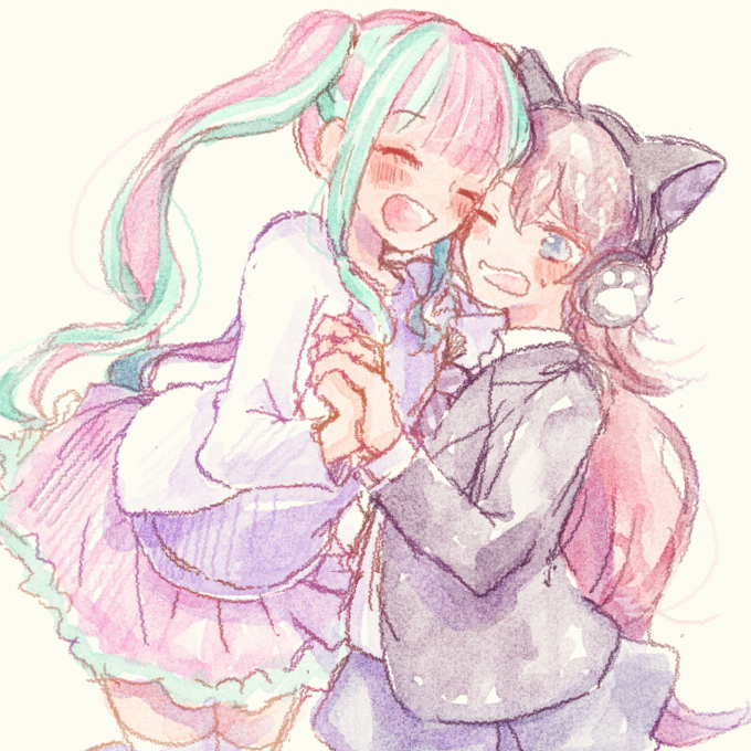 tamade chiyu and nyubara reona (bang dream!) drawn by usa_(haku1915)